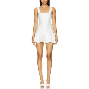 Amanda Uprichard 'Annalise' White Jacquard Dress Size L